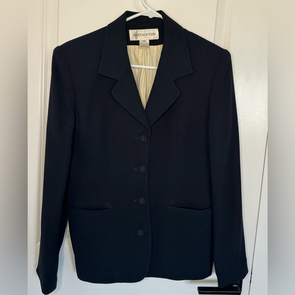 Jones New York Vintage Navy Blue Blazer Women’s 4
